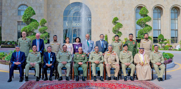 <p>On behalf of His Majesty King Hamad, the Supreme Commander of the Armed Forces, National Guard Commander General Shaikh Mohammed bin Isa Al Khalifa inaugurated the King Hamad University of Nursing and Associated Medical Sciences in Islamabad.</p>
<p>Pakistan Armed Forces&rsquo; Joint Chiefs of Staff Committee chairman General Sahir Shamshad Mirza and Royal Medical Services Commander Brigadier General Dr Shaikh Fahad bin Khalifa bin Salman Al Khalifa were present.</p>
<p>The King Hamad University of Nursing and Associated Medical Sciences will provide modern residential facilities for up to 1,000 students and aims to graduate 500 specialists annually.</p>
<p>It will offer high-quality academic and administrative expertise, adopting curricula recognised on par with the Royal College of Surgeons in Ireland (RCSI), in line with established academic and medical standards.</p>